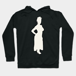 Woman Pop Art White Silhouette Hoodie